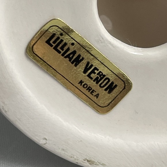 Christmas Candle Stick Holders Pair by Lillian Vernon Holly Berries‎ Ceramic VTG - Picture 11 of 14